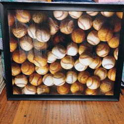 Baseball Picture 46x36.   Stamp Is 44x36 Professionally Framed