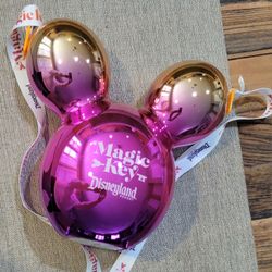 Disneyland Magic Key Pink Ombre Mickey Mouse Balloon Popcorn Bucket