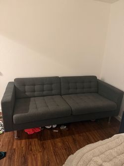 Mid Century 3 Seat Grey Couch