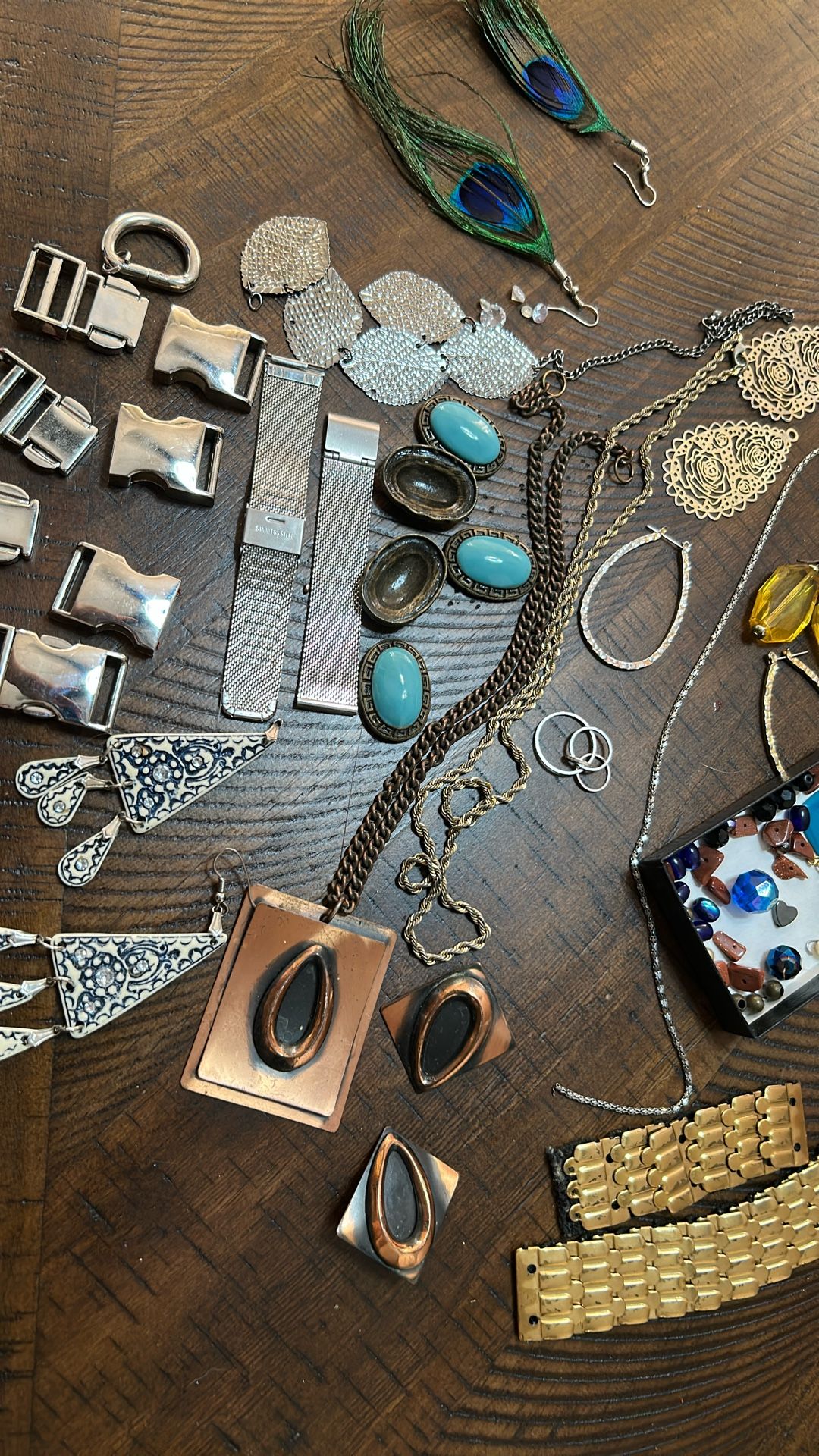 Make Your Own Jewelry Faux Diamonds 💎 Chains Copper One Of A Kind Fixer Up
