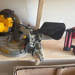 Miter Saw And Nail Gun 