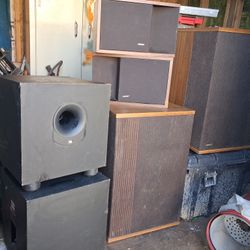 Bose 501 Series 5 Right And Left, JBL Sub135p, Sub135s, Bose 201 Series II Part 1 And Part 2