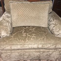 Olive/ Gold Large Chair