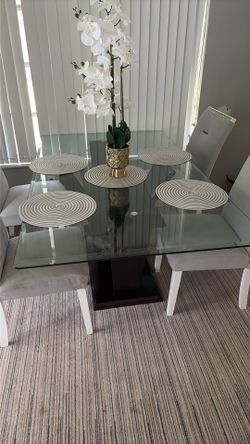 Glass table for 6