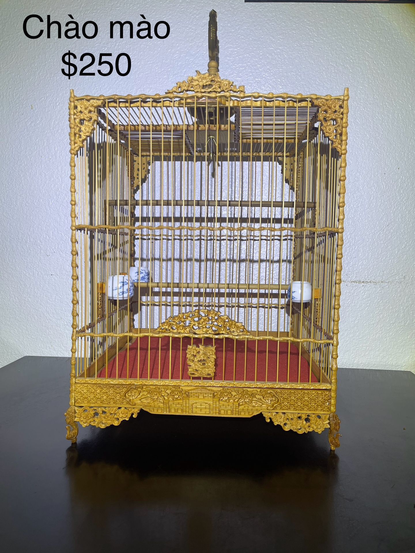 Asian Bamboo Bird Cage 