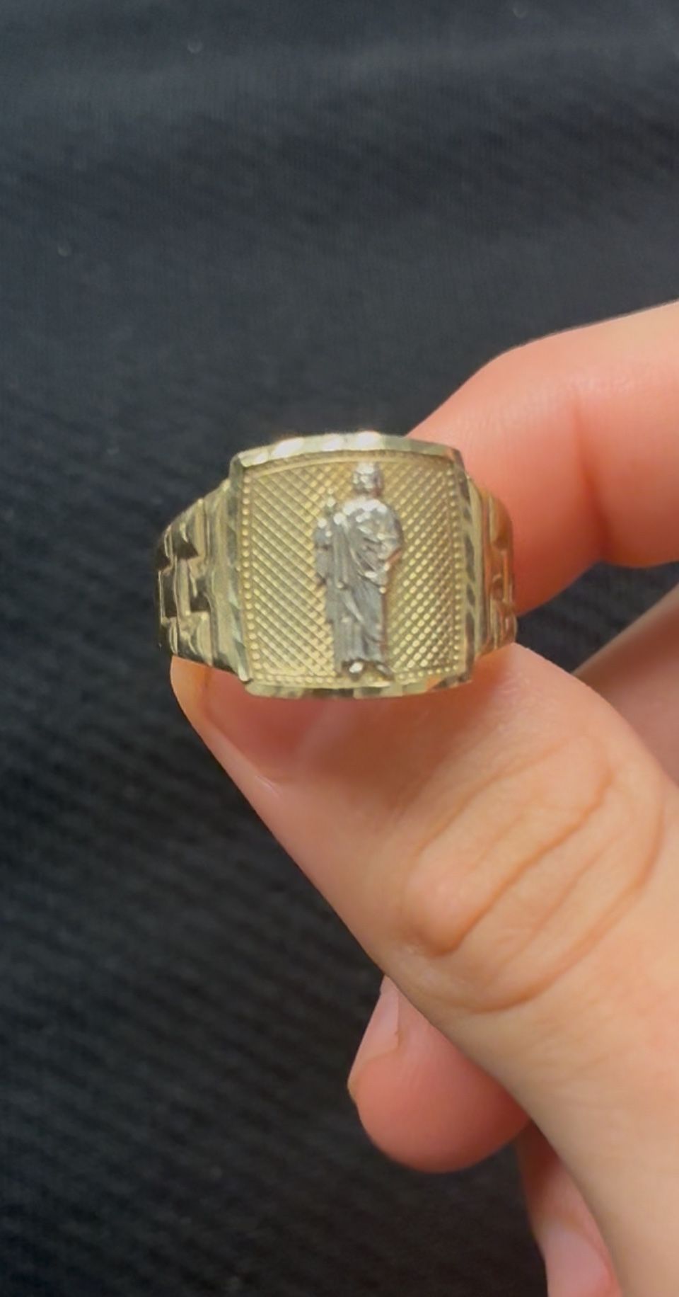 10 Karat Gold Saint Jude Ring
