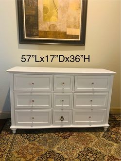 Solid real wooden pottery & barn White dresser