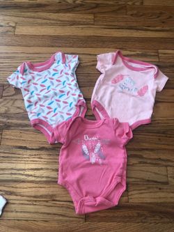 Baby girl onesies Boho $5 for all 3