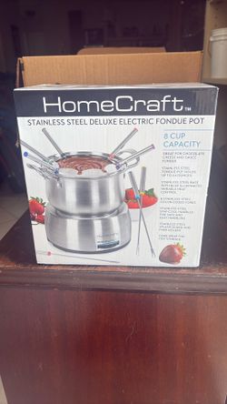 Home Craft Stainless Steel Deluxe Electric Fondue Pot