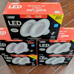 $20 For Everything! Feit Electric Dimmable LED 2 Pack Retrofit 5-6 Inch Kit Soft White