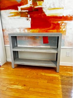 Grey standing shelf
