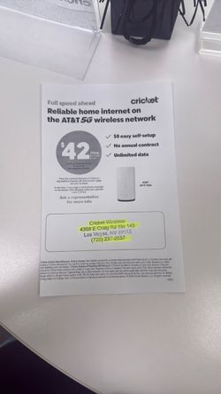 42$ WiFi no contract 5g unlimted