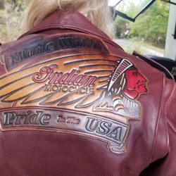 Leather Motorcycle Jacket Indian