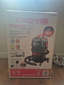 Open box, unused, Shop-Vac 6 Gallon Ultra Quiet Shop Vacuum Wet and Dry