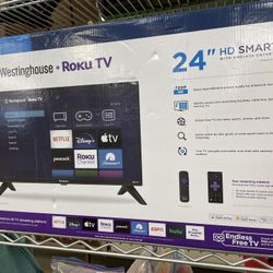 24” Westinghouse Roku Smart Tv (No Stand) In Box