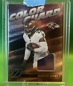 Derrick Henry 2024 Panini Zenith Color Guard Jersey Relic#CG-20 Baltimore Ravens