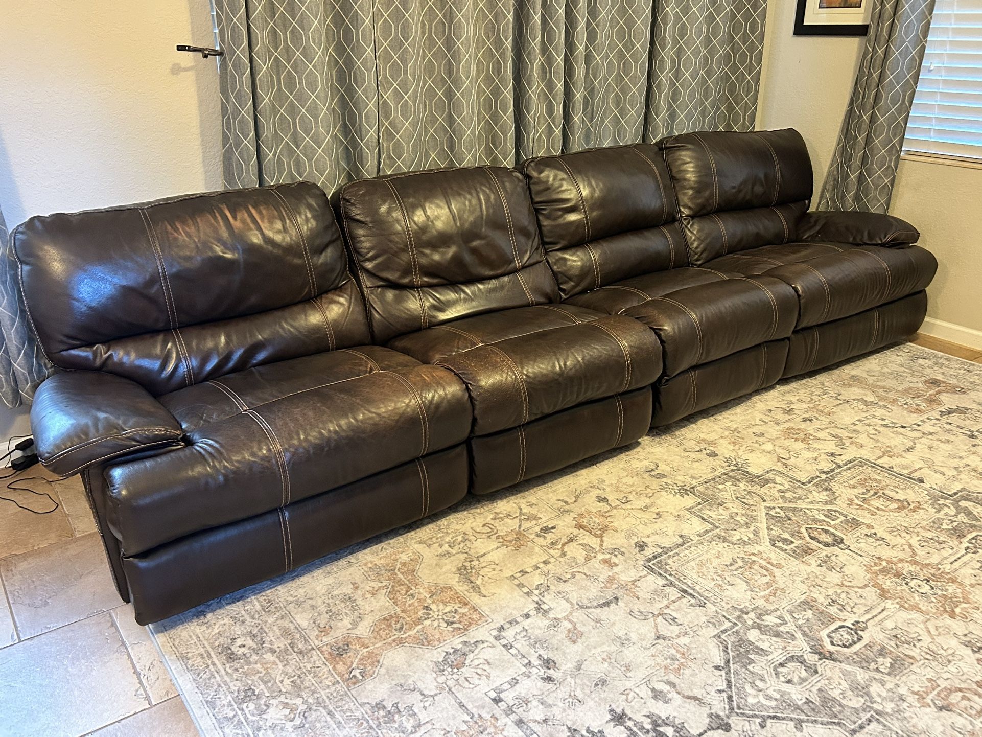 Leather reclining Sofa