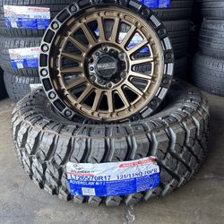 LT 265/70/17 Atlander MT And New Lock Rims 17 Metal Fx Tacoma 4Runner Chevy Gmc Sierra
