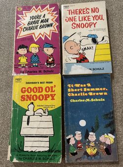 Vintage Paperback Peanuts Comic Strip Books By Charles M Schulz