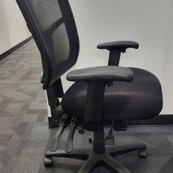 Office Chair, Rolling, Black, Adjusable Back / Seat / Arms
