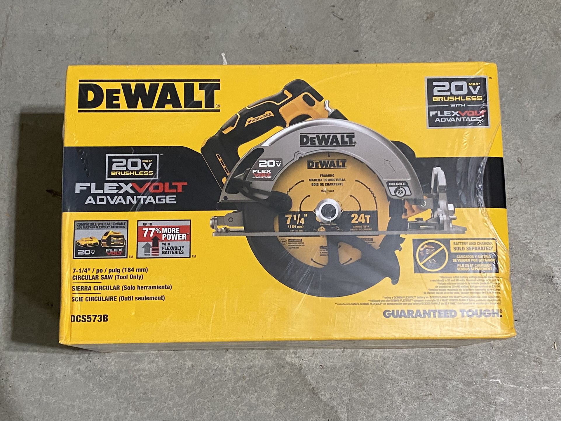 DEWALT 20V /60V MAX Cordless Brushless 7-1/4 in. Sidewinder Circular Saw