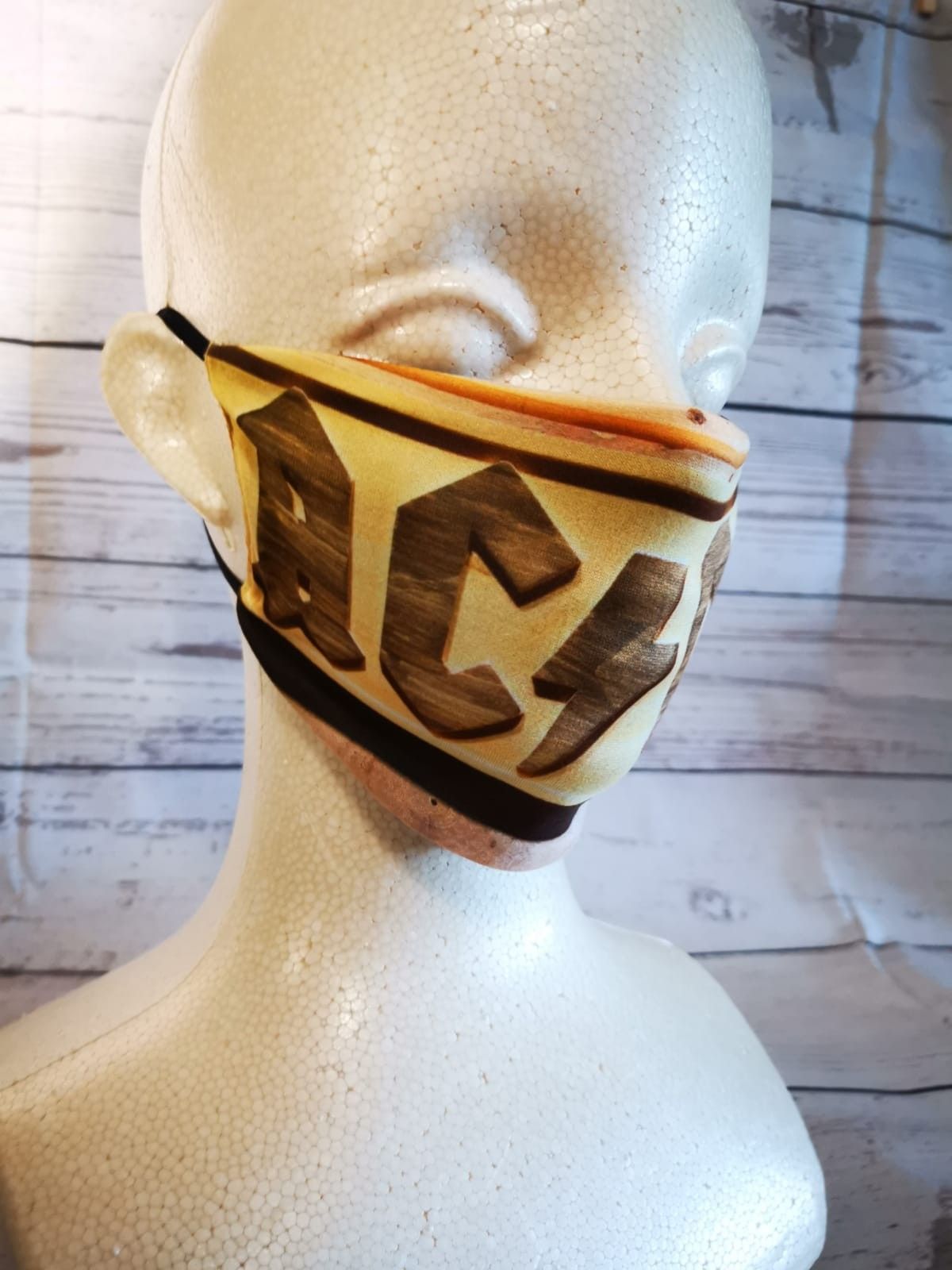 Adult Face mask, facemask (ACDC): Hand made mask, reversible, reusable, washer and dryer safe.