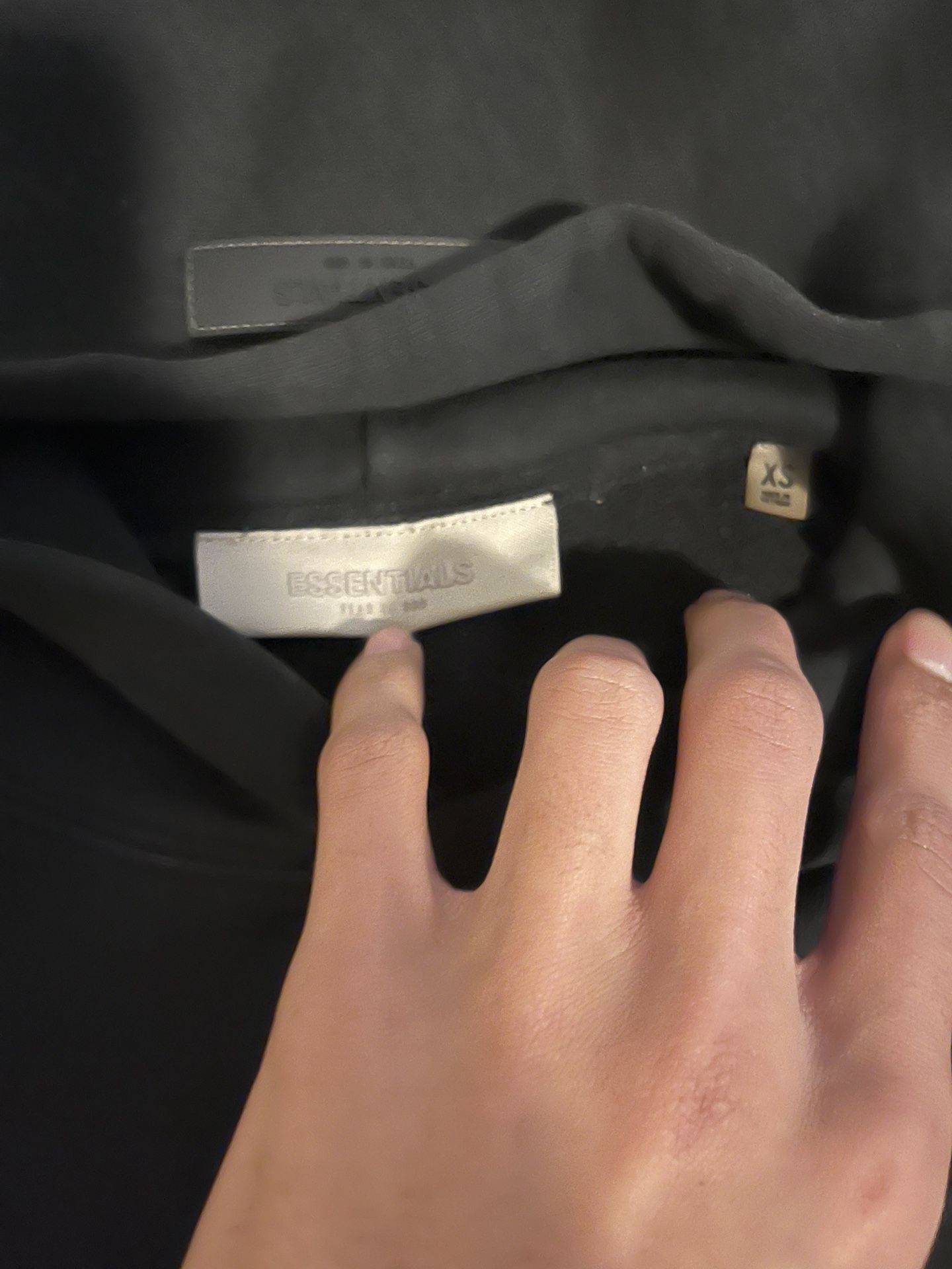 Black Essentials Hoodie Sz Xs