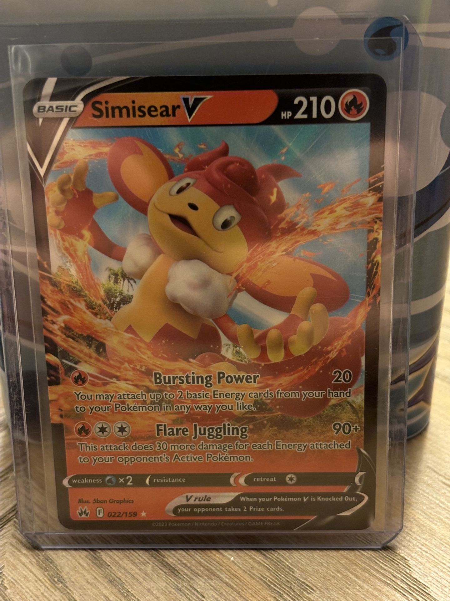Simisear V 027/172 Brilliant Stars Ultra Rare Holo Pokemon Card