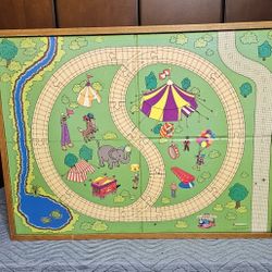 Vintage 1999 Solid Wood Thomas & Friends Wooden Railway Circus 28x21 Play Table 