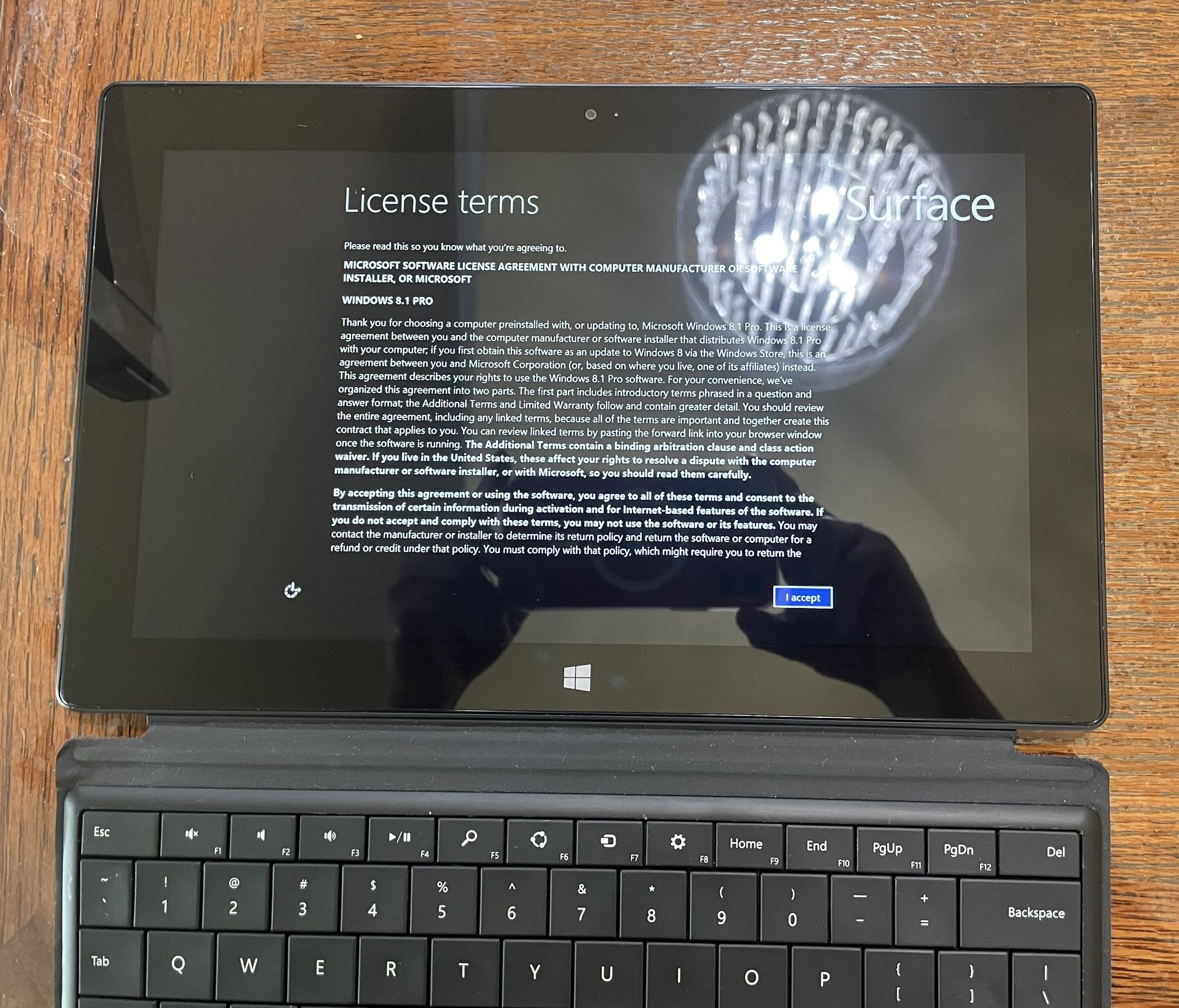 MICROSOFT SURFACE Model 1601. 128 GB