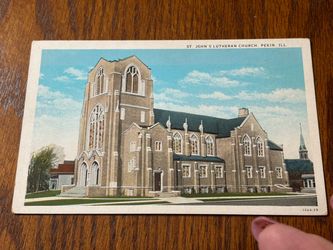 Vintage Postcard - St. John’s Church, Pekin IL