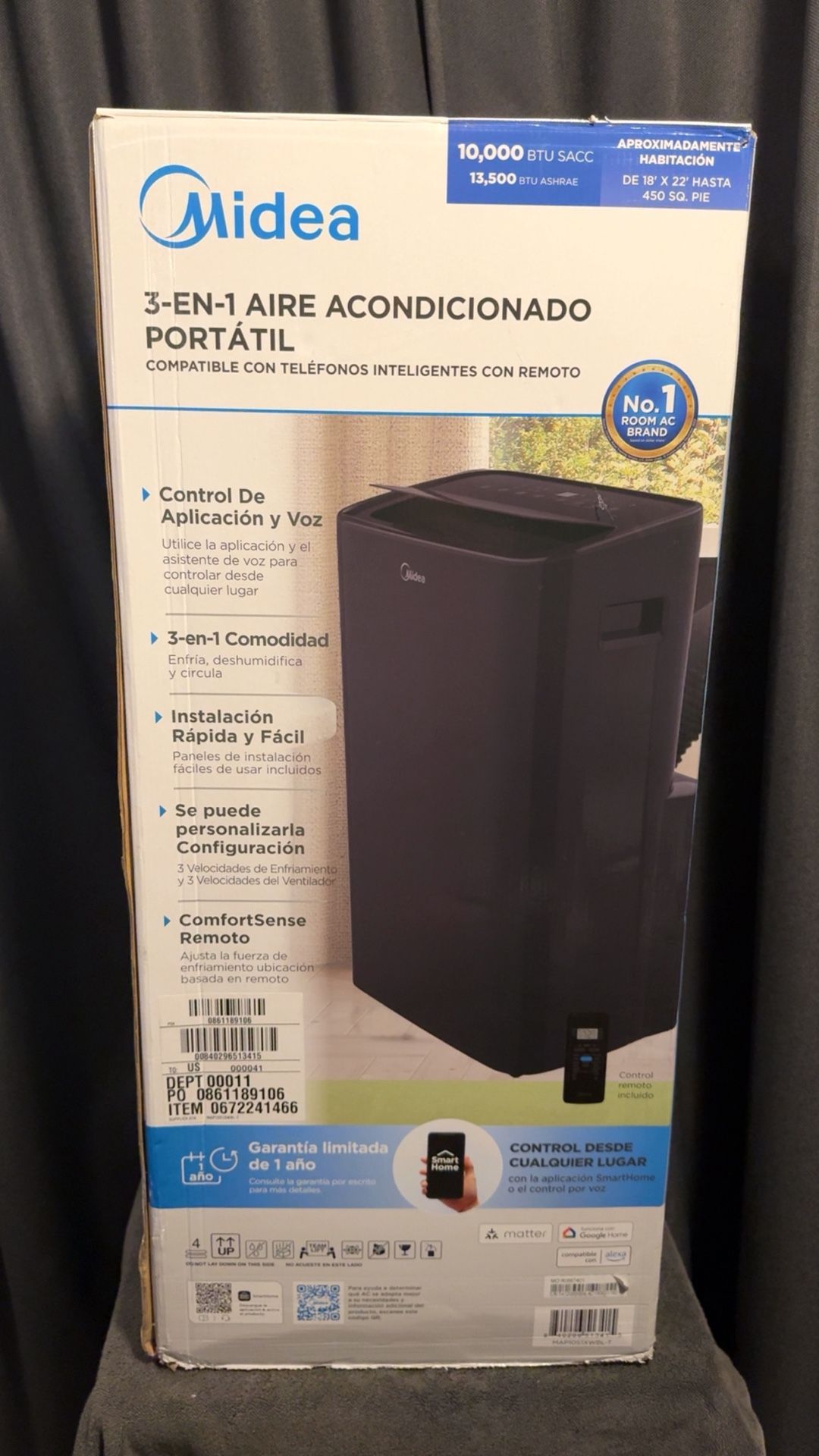 Midea Smart 10K Black AC Unit OBO