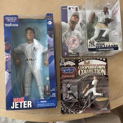 New York Yankees Mcfarlane Starting Lineup Lot Jeter Mantle Bernie Williams 
