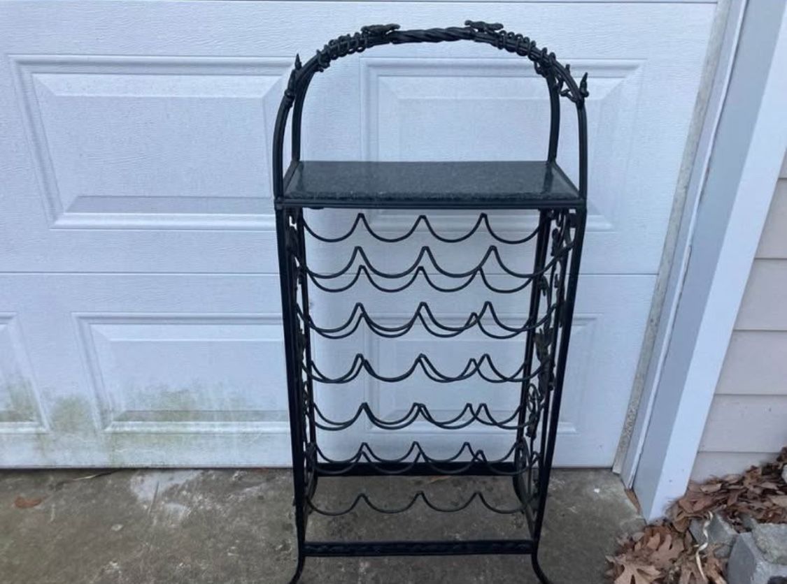 1 Iron and Marble Wine Rack