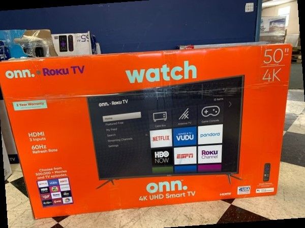 Brand New 50 4K ONN TV With Warranty Open box
