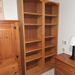 Two Oak Bookcases