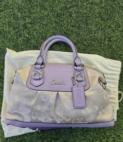 Y2K RAAARE HTF Coach Ashley Satchel Butterfly in Lavender & Beige