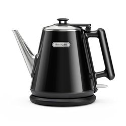 Hazel Quinn Electric Kettle - 1L/34oz Small Tea Kettle, 800W Fast Boil, All 304 Stainless Steel Interior, Double Wall For Cool Touch And Thermal, Auto