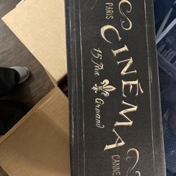 French Vintage Style “Cinema” Signage Art