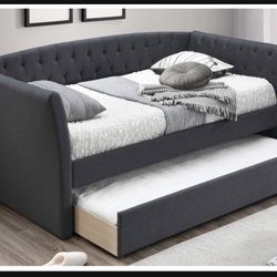 Brand New In Box Day Bed W/Slats + Trundle And 2 Mattresses. Pick Up In Long Beach   