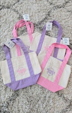 🩷💜New Trader Joe's Mini Tote Bags Pastel Set 🩷💜