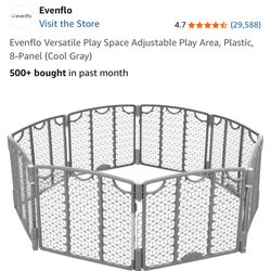 Evenflo Versatile Play Space Adjustable Play Area, Plastic, 8-Panel