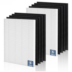 10 Pack C545 Replacement Filter S Compatible with Winix C545 Air Purifier, H13 True HEPA Filter S Only, Part number 1-00 and 2-00, 2 H