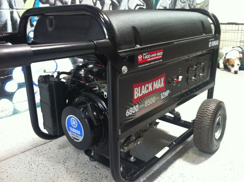 Black Max 12 HP YAMAHA 8500 Watt Generator