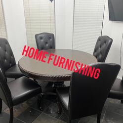 Furniture, dining table with six chair