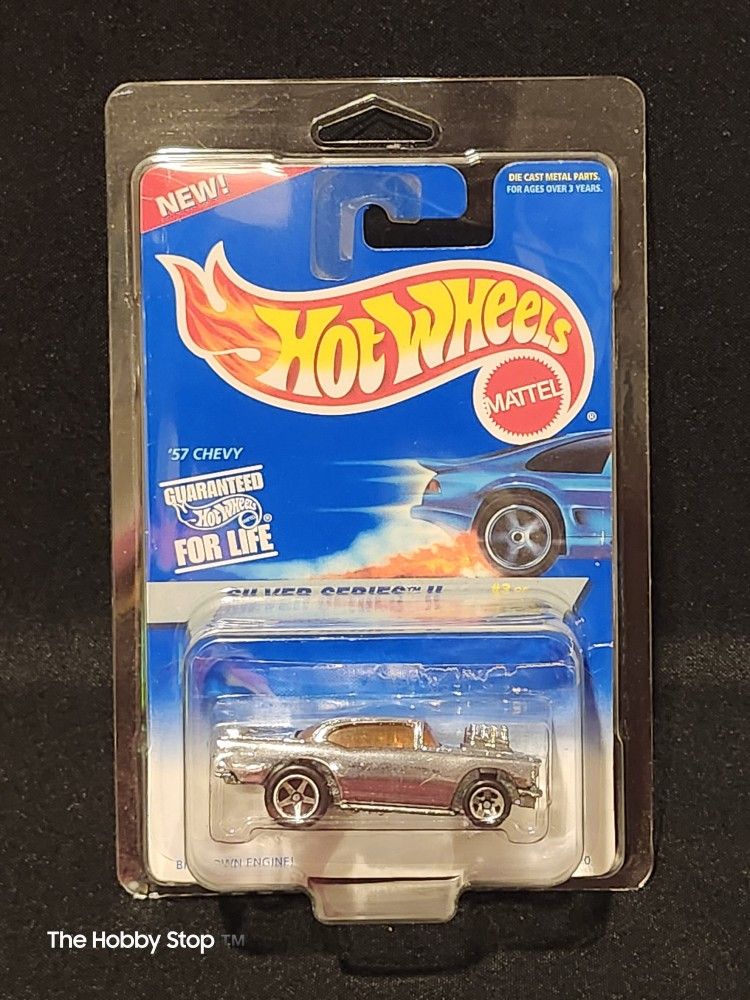 Hot 🔥 🛞 Wheels , 57 Chevy Bel Air Silver Series, Protective Display Case Included 