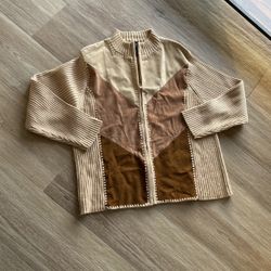 VINTAGE LEATHER SWEATER