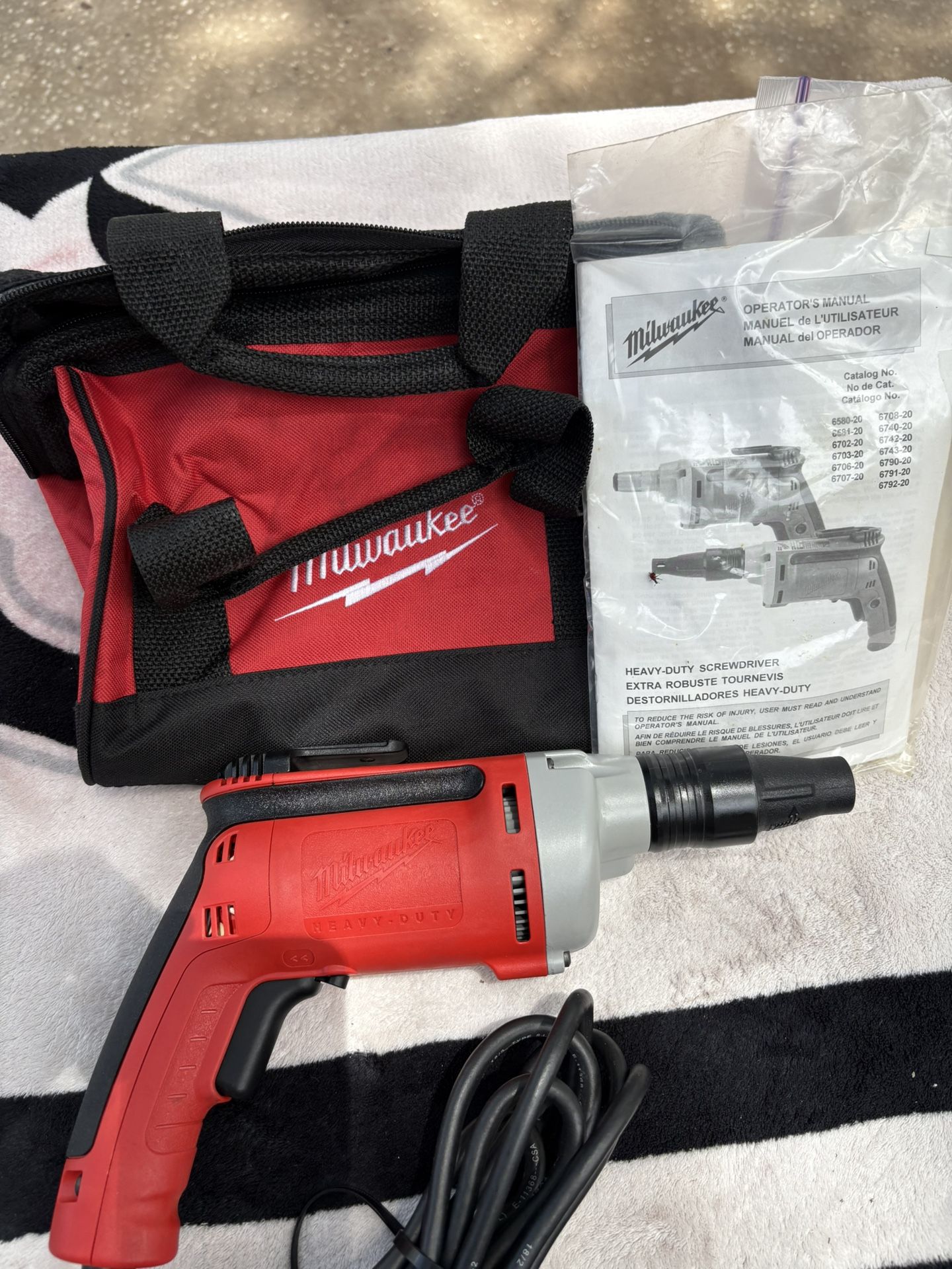 Milwaukee Electric Drywall Screwdriver-6790-20-New/Open Box/Unused- 6.5 Amp, Bag