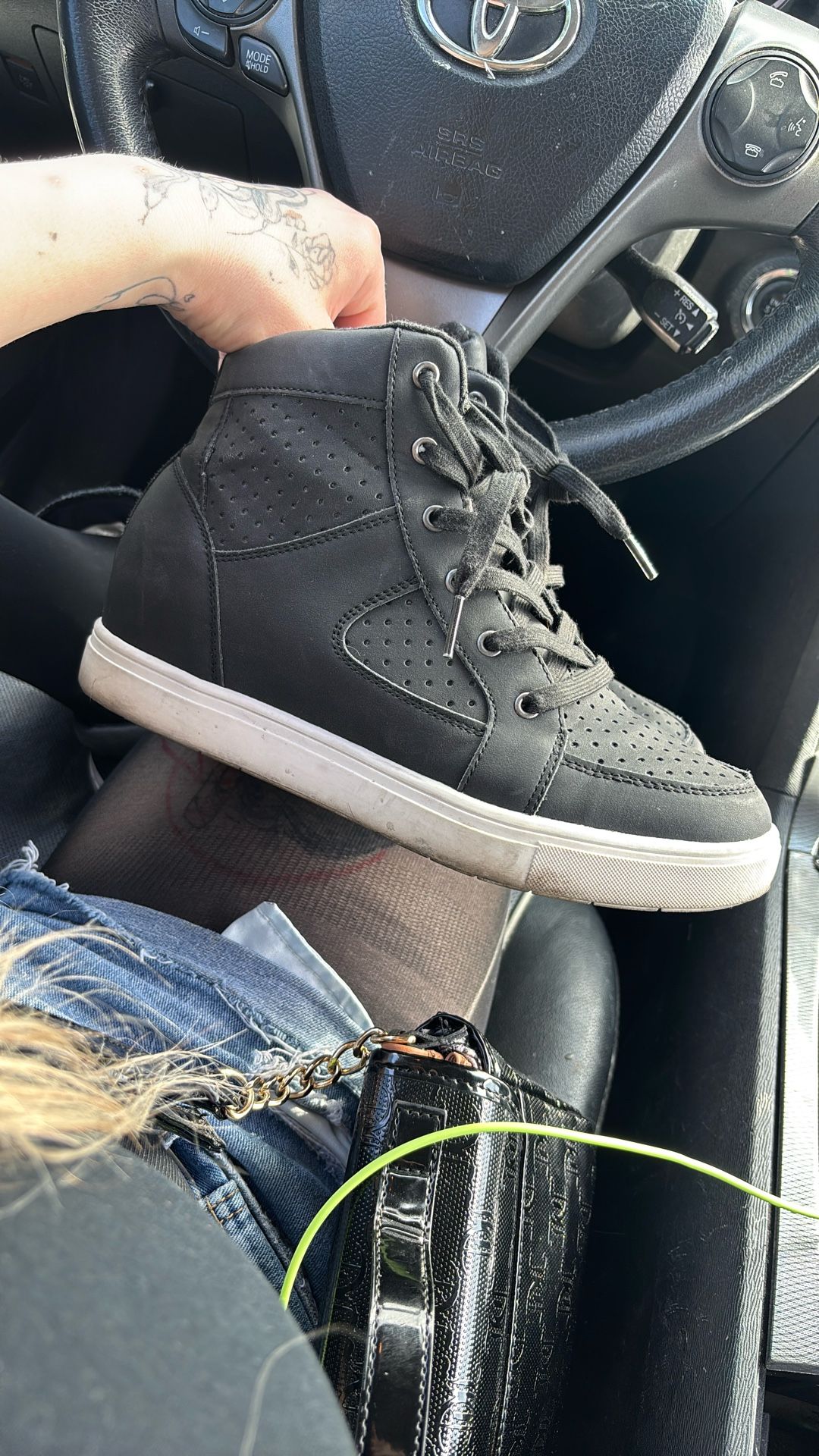 Hidden wedge sneaker size 9