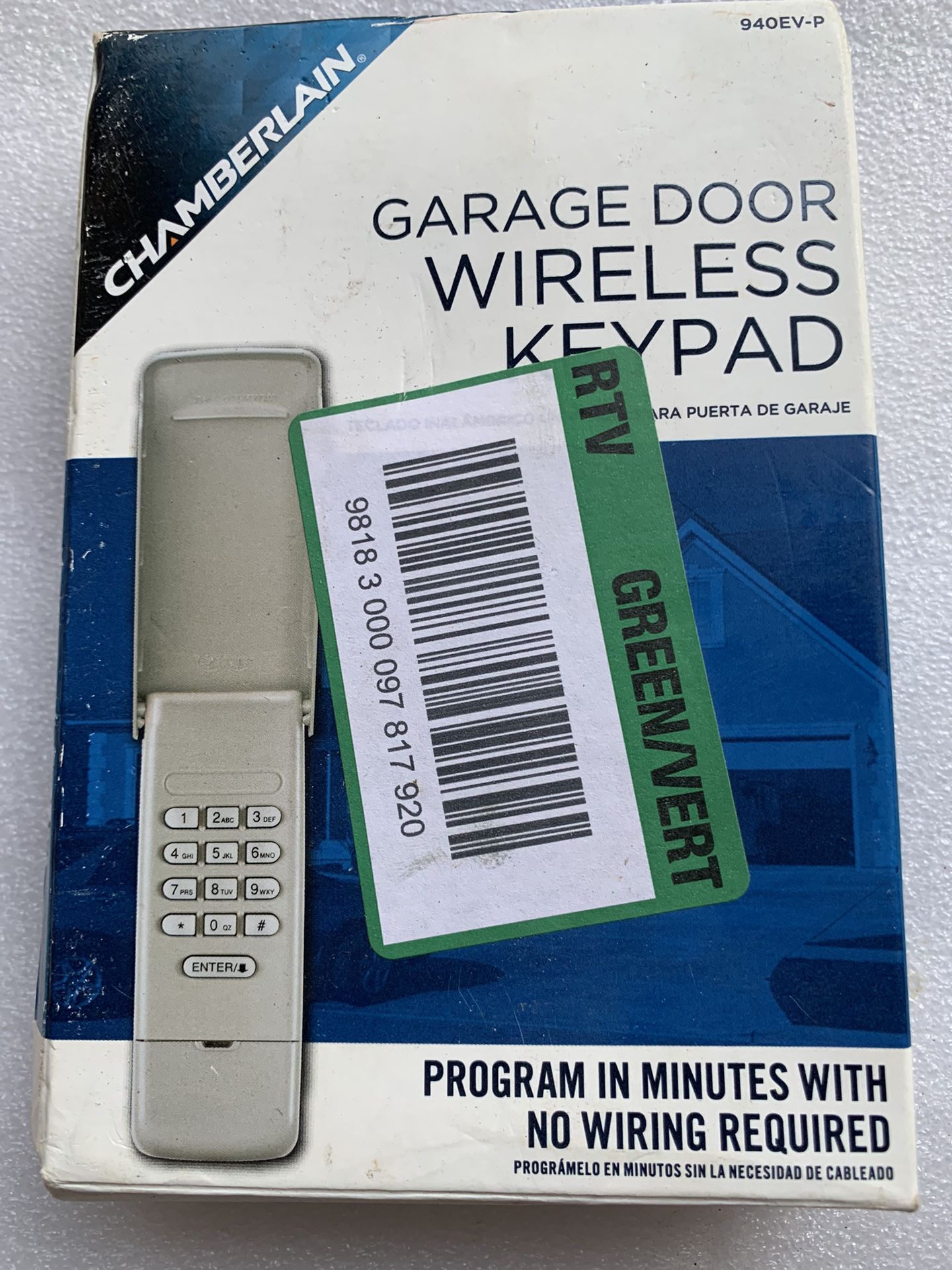 Chamberlain Wireless Rolling Code Garage Door Opener Keypad
